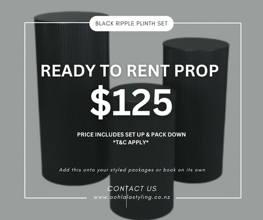 RIPPLE PLINTH SET ~ rental