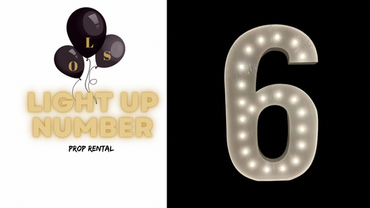 LIGHT UP NUMBER “6” ~ rental